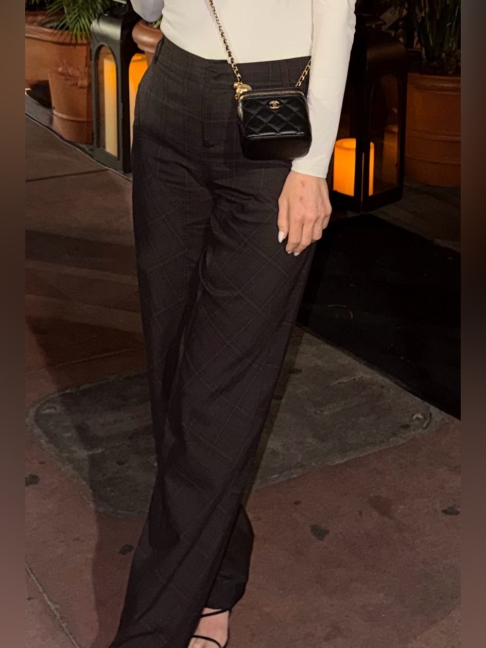 Zara women’s PLAID SEAMED PANTS
KHAKI Sz XS/24 NWOT brown casual